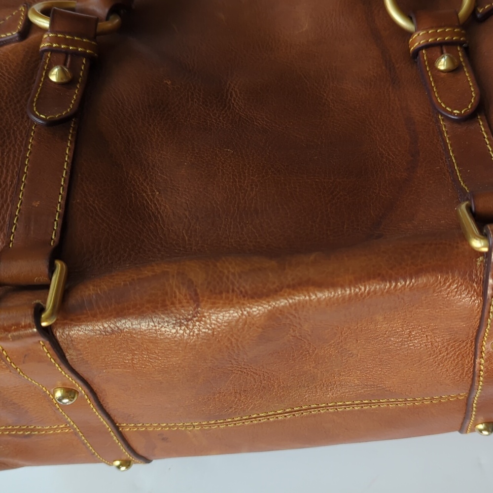 Dooney Bourke  Florentine Brown Leather Shoulder Bag - Picture 15 of 16